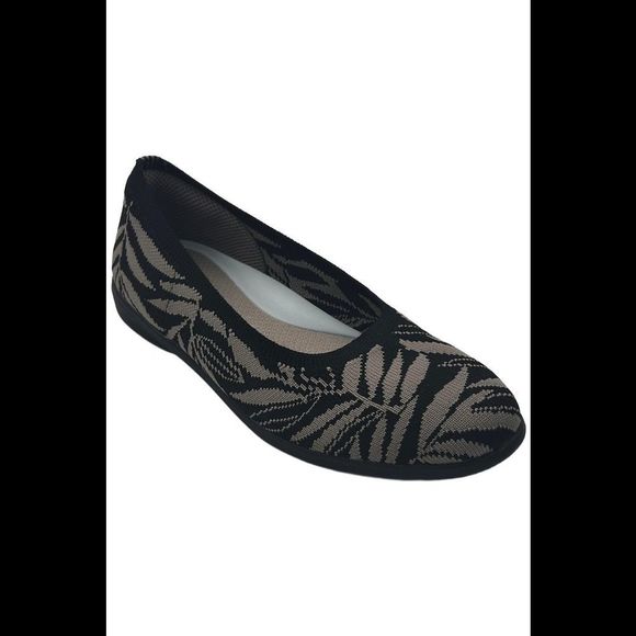 BZees Kit Stretch Knit Machine Washable Ballet Flat Black - Medium - Picture 1 of 3